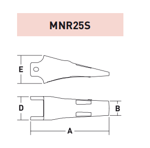 MNR25S – Excavator GET Component / Bucket Tooth – For 25-35 Ton Excavators