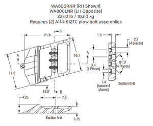 WA800LNR Bolt-On Left Hand End Segment for Komatsu WA800 Wheel Loader