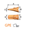 GPE 725100 – Heavy Duty Excavator GET Component / Bucket Tooth – For 40-55 Ton Excavators