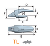 TL 840026 – Heavy Duty Excavator Twin-Lock / GET Component – For 100mm Lip Thickness