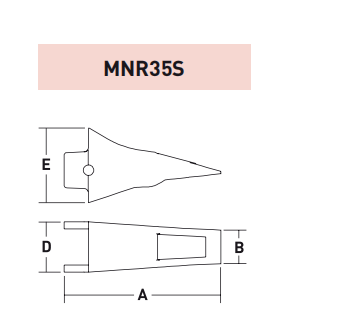 MNR35S – Excavator GET Component / Bucket Tooth – For 35-45 Ton Excavators