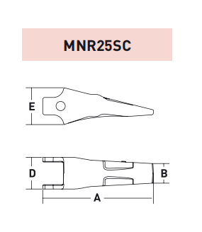 MNR25SC – Excavator GET Component / Bucket Tooth – For 25-35 Ton Excavators