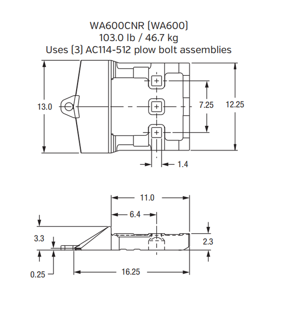 WA600CNR Bolt-On Center Segment for Komatsu WA600 Wheel Loader