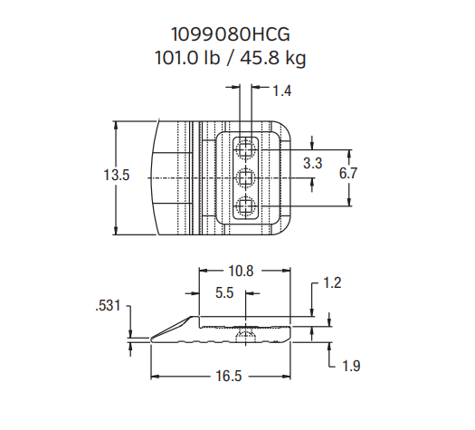 1099080HCG Bolt-On Segment for P&H 4100XPC / Bucyrus 495HR Mining Shovel