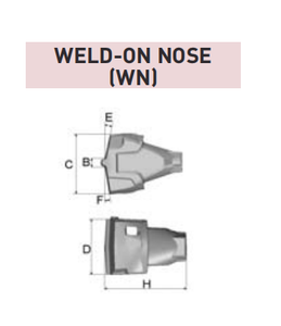 1MG20WN – Excavator GET Component / Weld-On Nose – For 20-35 Ton Excavators