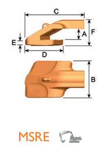 MSRE 700412 – Corner GET Component / Shroud – For Large Mining Excavators (100+ ton Class)