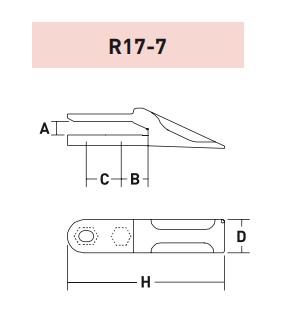 R17-7 – Lock / Retention Component / Pin – For Excavator GET System