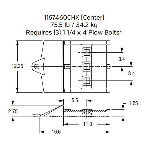 1167460CHX Bolt-On Center Segment for P&H 4100XPC / Bucyrus 495HR Mining Shovel
