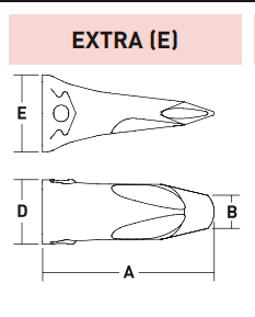 MC40E1 – Excavator GET Component / Bucket Tooth – For 40-55 Ton Excavators