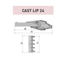 1MG8CL24 – Cast Lip / GET Component – For Excavator Bucket