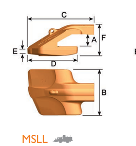 MSLL 800402 – Excavator GET Component / Shroud – For Large Mining Excavators