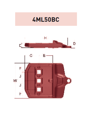4ML50BC – Excavator GET Component / Bucket Tooth – For 50-65 Ton Excavators