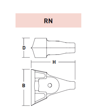 R25RN – Excavator GET Component / Bucket Tooth – For 25 Ton Excavators