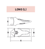 MN25L – Excavator GET Component / Bucket Tooth – For 25-35 Ton Excavators