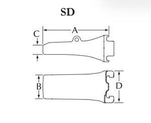 65SV2SD Chisel CL Bit For Komatsu PC200-300 / Caterpillar 320-330 / Hitachi ZX200-300 Medium-Large Excavators