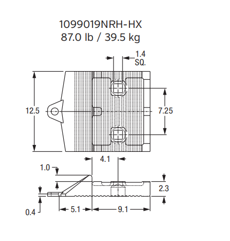 1099019NRH-HX Bolt-On Segment for P&H 4100XPC / Bucyrus 495HR Mining Shovel