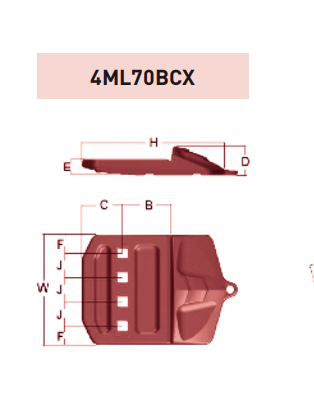 4ML70BCX – Excavator GET Component / Bucket Tooth – For 70 Ton Excavators (BCX Type)