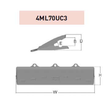 4ML70UC3 – Excavator GET Component / Bucket Tooth – For 70 Ton Excavators (UC3 Type)