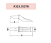 R303.1537R – Excavator GET Component / Bucket Tooth – For Medium-Large Excavators