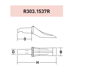 R303.1537R – Excavator GET Component / Bucket Tooth – For Medium-Large Excavators