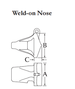 WN-65SV2 Weld-on Nose for Komatsu PC200-300 / Caterpillar 320-330 / Hitachi ZX200-300 Medium-Large Excavators