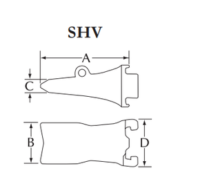 65SV2SHV Penetration Abrasion CL Bit For Komatsu PC200-300 / Caterpillar 320-330 / Hitachi ZX200-300 Medium-Large Excavators