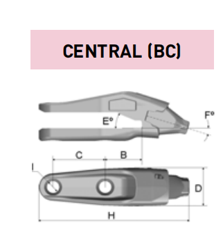 1MG30BC¹ – Excavator GET Component / Cast Lip – For 30-45 Ton Excavators