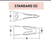 MC55S1 – Excavator GET Component / Bucket Tooth – For 55-70 Ton Excavators