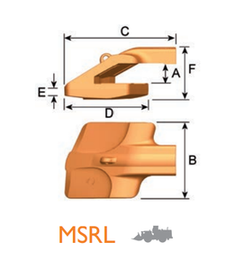 MSRL 800409 – Corner GET Component / Shroud – For Large Mining Excavators (100+ ton Class)