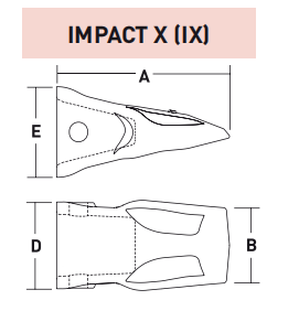 MC55IX1 – Excavator GET Component / Bucket Tooth – For 55-70 Ton Excavators