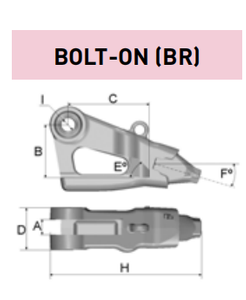 1MG30BR¹ – Excavator GET Component / Cast Lip – For 30-45 Ton Excavators