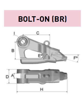 1MG30BR¹ – Excavator GET Component / Cast Lip – For 30-45 Ton Excavators