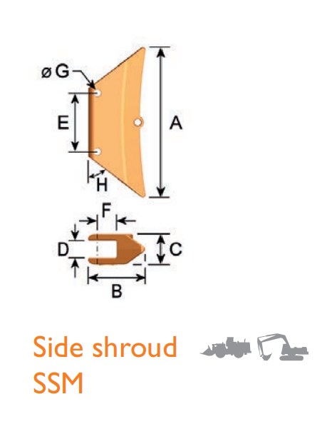 SSM 700603 – Shroud / GET Component – For Large Mining Excavators