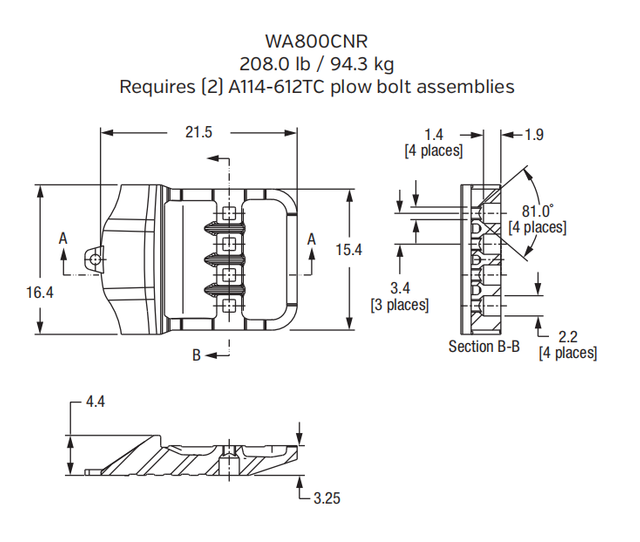 WA800CNR Bolt-On Center Segment for Komatsu WA800 Wheel Loader