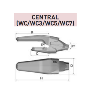 1MG20WC7 – Excavator GET Component / Bucket Tooth – For 20-35 Ton Excavators