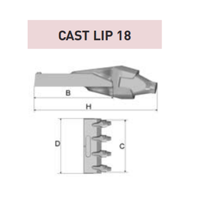 1MG8CL18 – Cast Lip / GET Component – For Excavator Bucket
