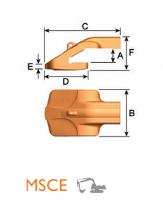 MSCE 700410 – Corner GET Component / Shroud – For Large Mining Excavators (100+ ton Class)