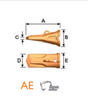 AE 750110 – Heavy Duty Excavator GET Component / Bucket Tooth – For 70-100 Ton Excavators